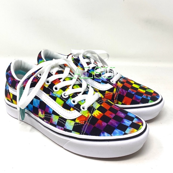 VANS Comfycush Old Skool Tie Dye Black Men Sneaker - Picture 2 of 9